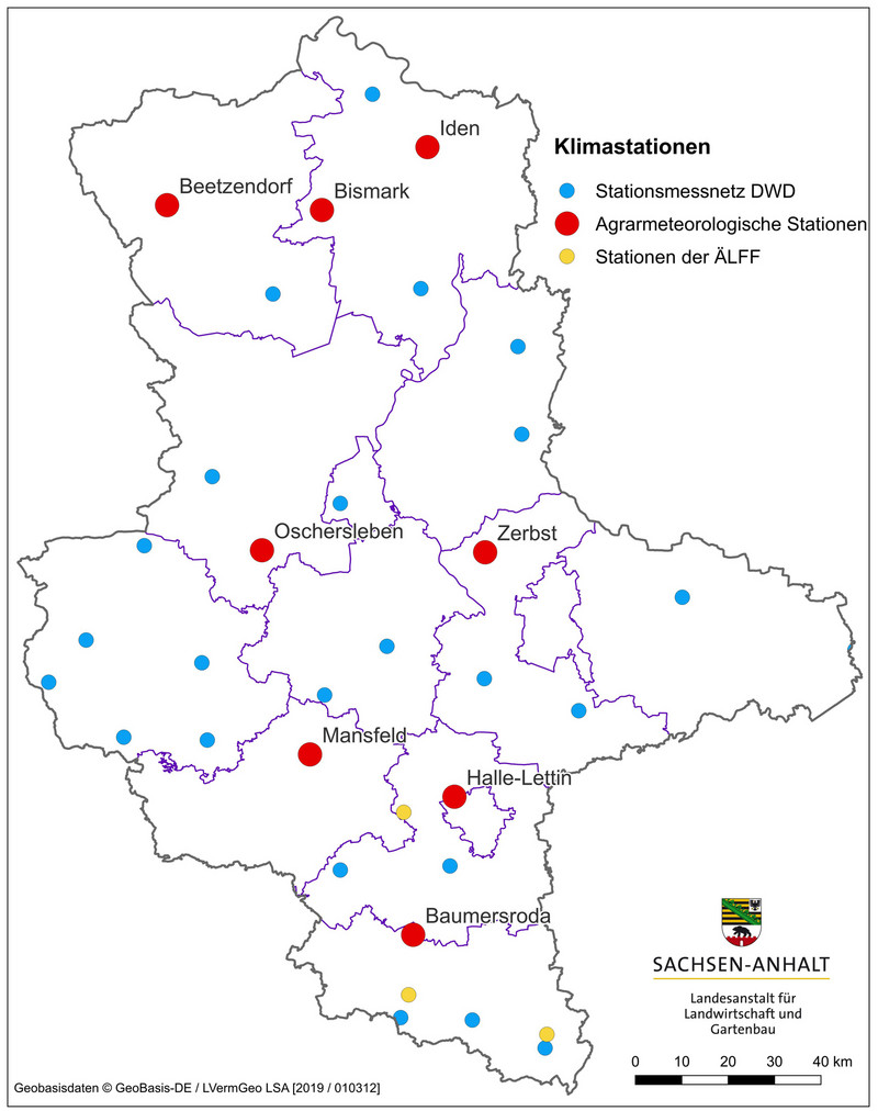 Stationsübersicht des agrarmeteorologischen Messnetzes in Sachsen-Anhalt Stationsübersicht des agrarmeteorologischen Messnetzes in Sachsen-Anhalt